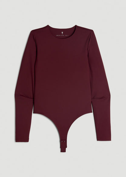 American Tall Women Long Sleeve Bodysuit for Tall Women in Port Royale