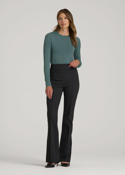 American Tall Women Long Sleeve Bodysuit for Tall Women in Balsam Green