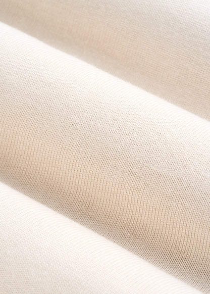 American Tall Women Linen Blend Knit Crewneck for Tall Women in White Sand