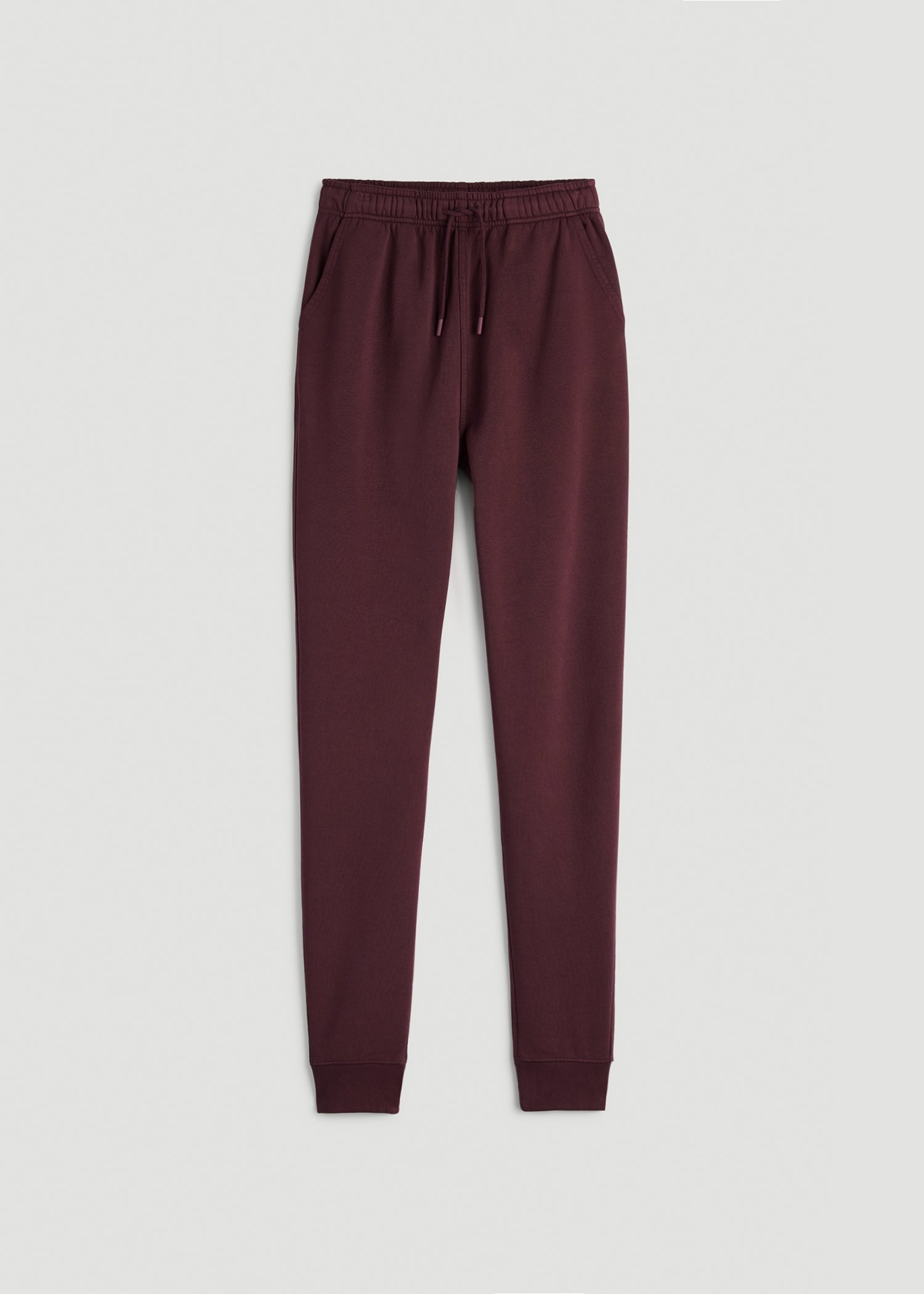 American Tall Women Garment Dyed Joggers for Tall Women in Washed Tawny Port