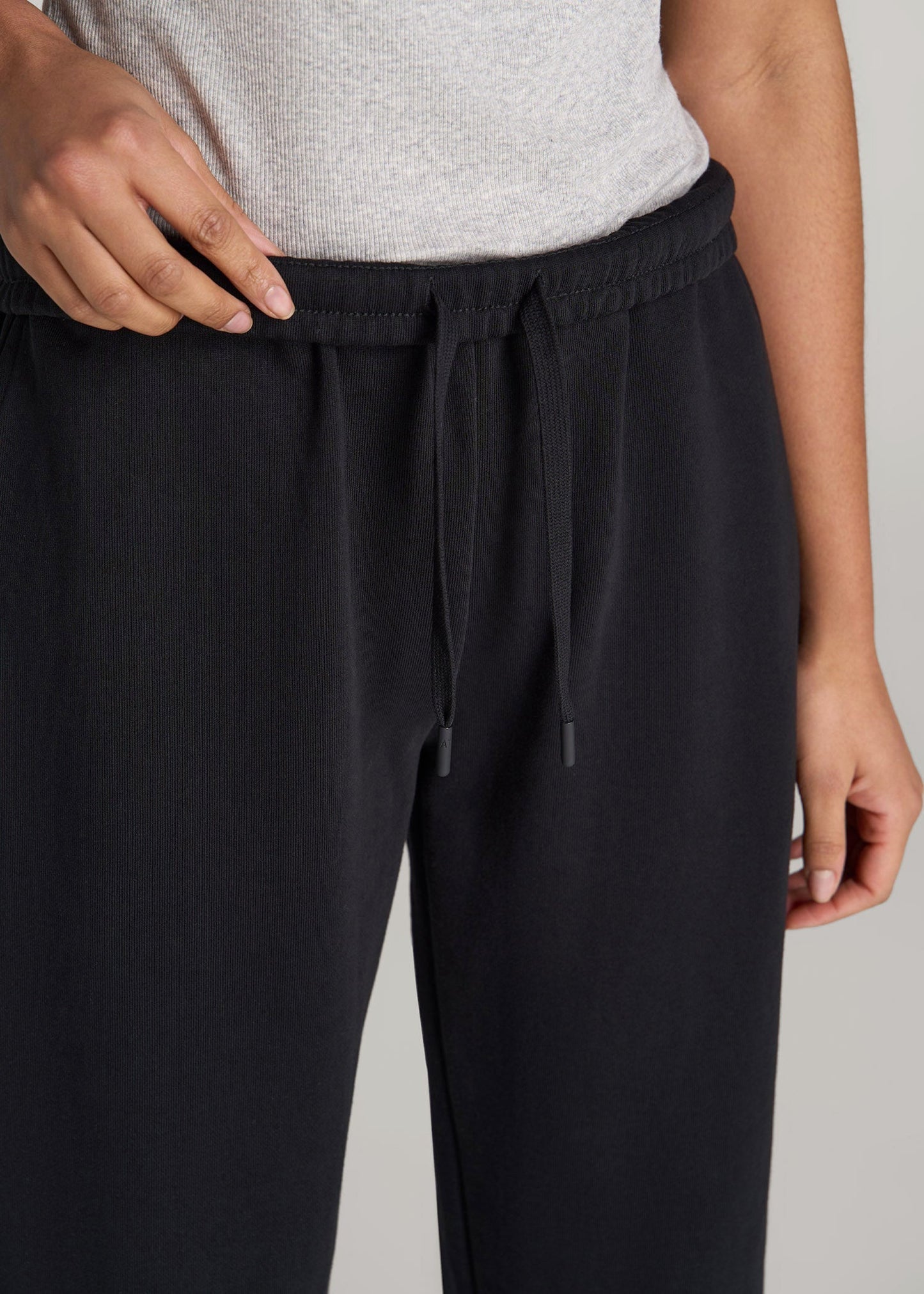 American Tall Women Wearever Oversized French Terry Joggers for Tall Women in Black