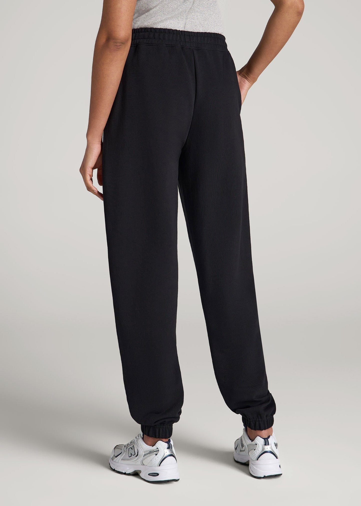 American Tall Women Wearever Oversized French Terry Joggers for Tall Women in Black