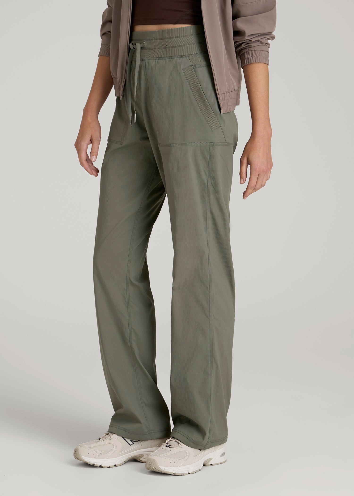 American Tall Women|Men High-Rise After Practice Pant for Tall Women in Camper Green