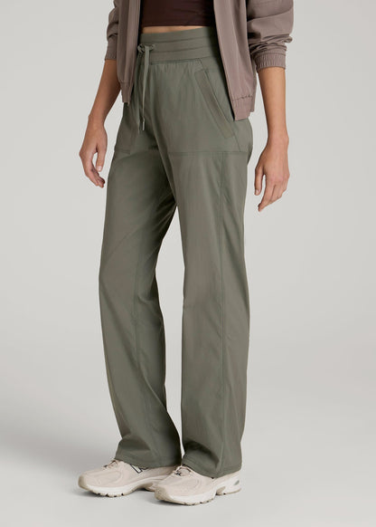 American Tall Women|Men High-Rise After Practice Pant for Tall Women in Camper Green