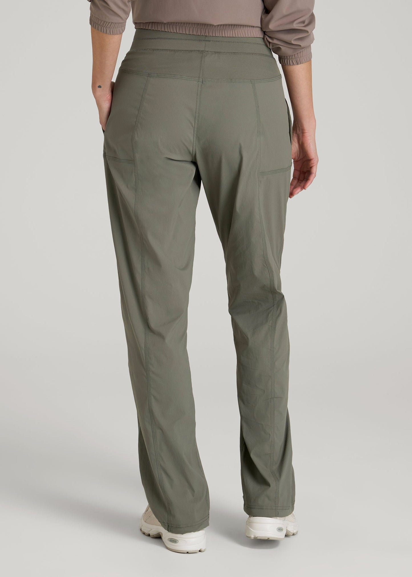 American Tall Women|Men High-Rise After Practice Pant for Tall Women in Camper Green