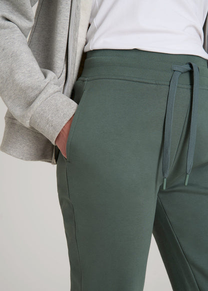 American Tall Women Wearever Fleece Open-Bottom Sweatpants for Tall Women in Balsam Green