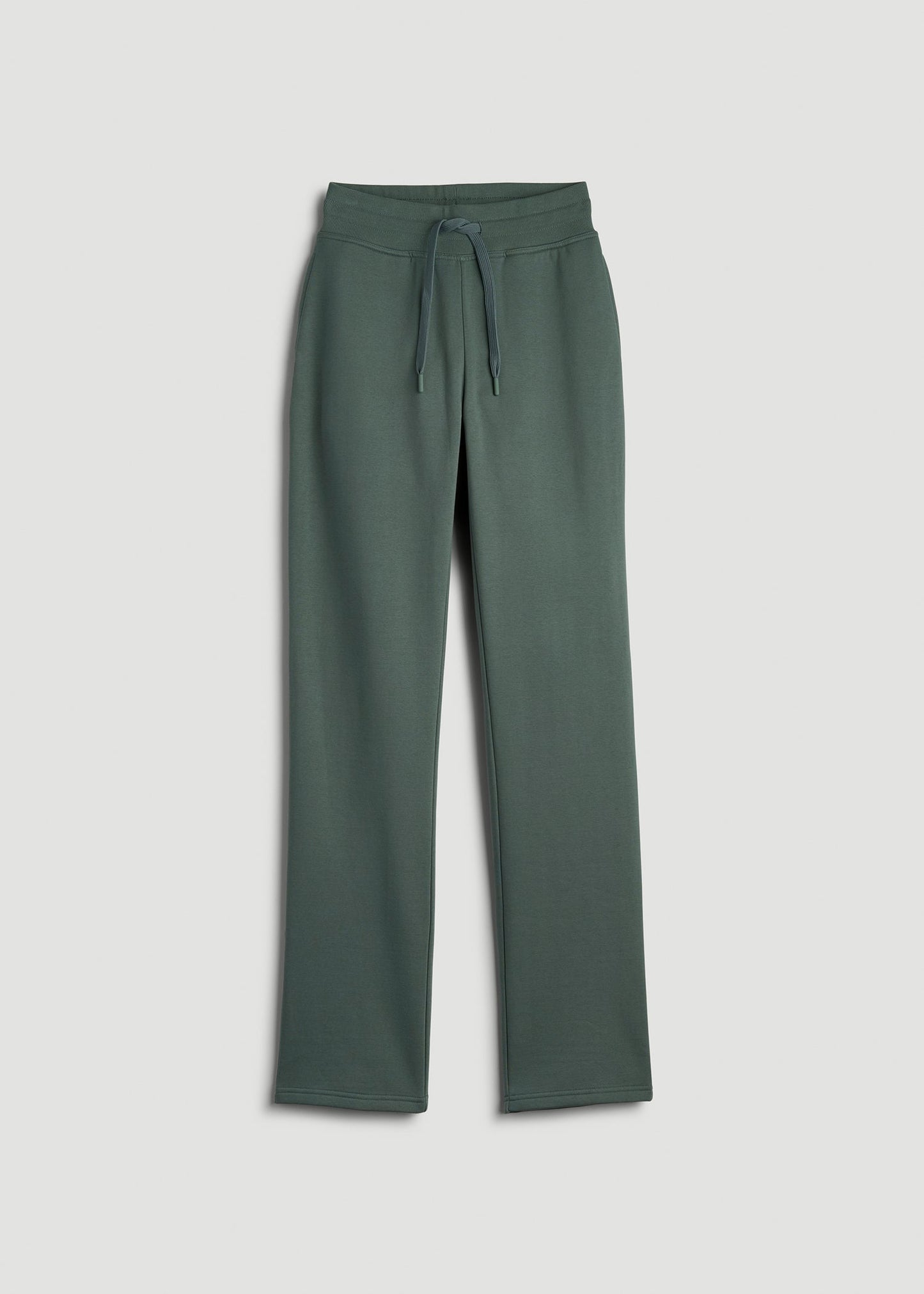 American Tall Women Wearever Fleece Open-Bottom Sweatpants for Tall Women in Balsam Green