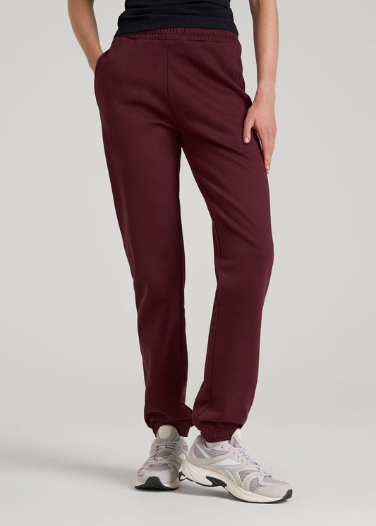 American Tall Women Wearever Fleece Relaxed Sweatpants for Tall Women in Tawny Port