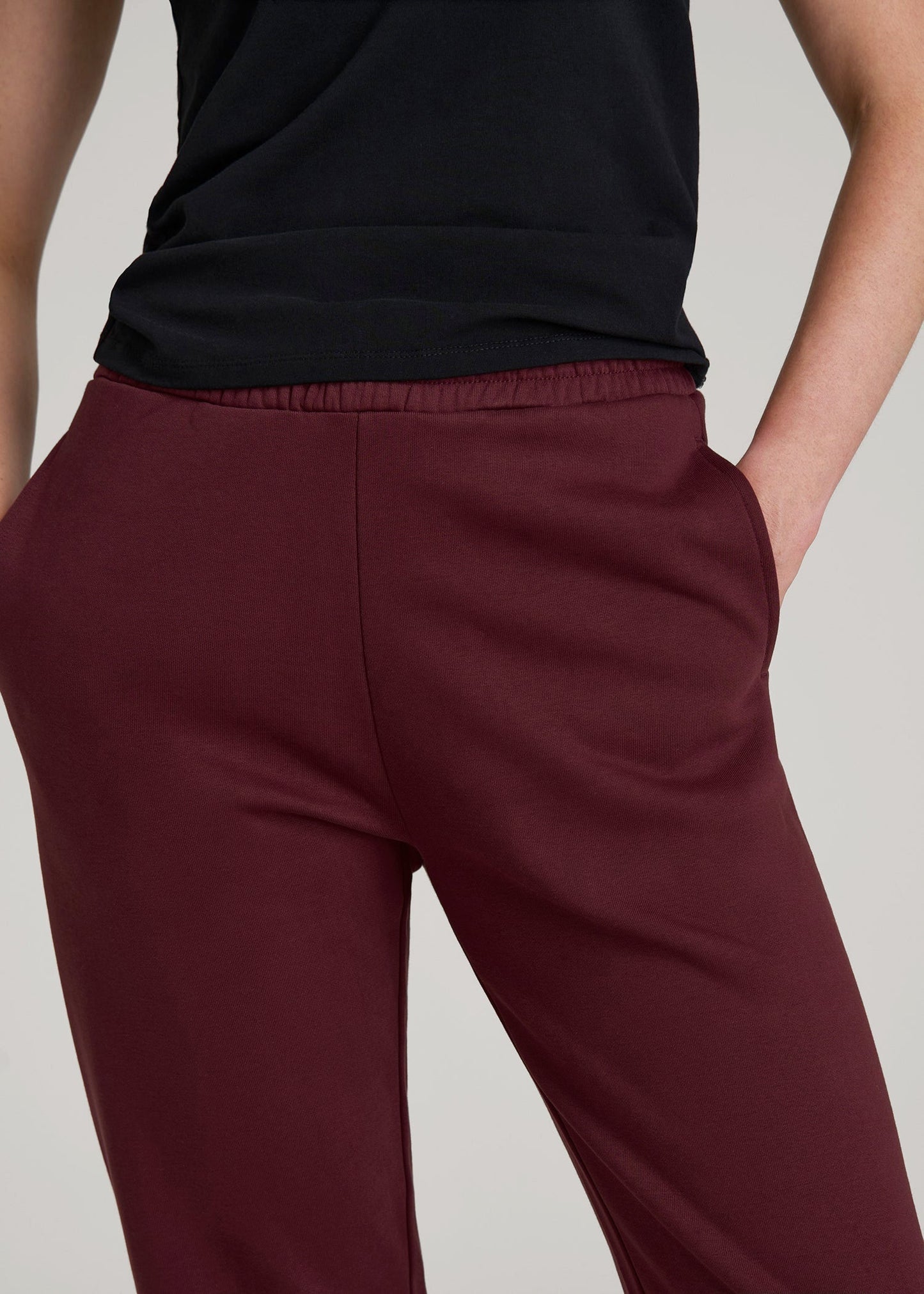 American Tall Women Wearever Fleece Relaxed Sweatpants for Tall Women in Tawny Port