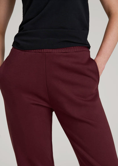 American Tall Women Wearever Fleece Relaxed Sweatpants for Tall Women in Tawny Port