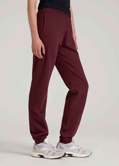 American Tall Women Wearever Fleece Relaxed Sweatpants for Tall Women in Tawny Port