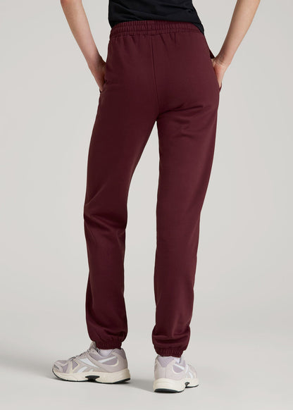 American Tall Women Wearever Fleece Relaxed Sweatpants for Tall Women in Tawny Port