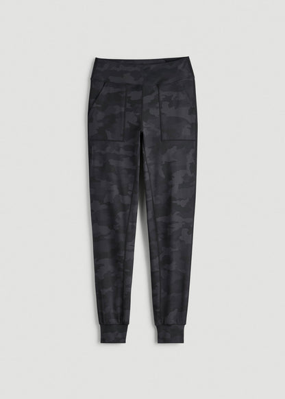 American Tall Women Balance Pocket Joggers for Tall Women in Grey Camo