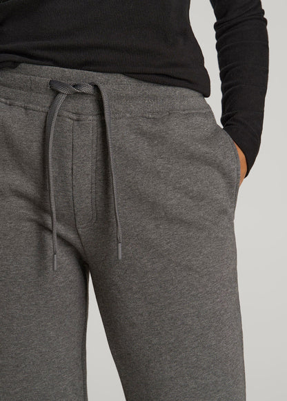 American Tall Women Wearever Fleece Open-Bottom Sweatpants for Tall Women in Charcoal Mix