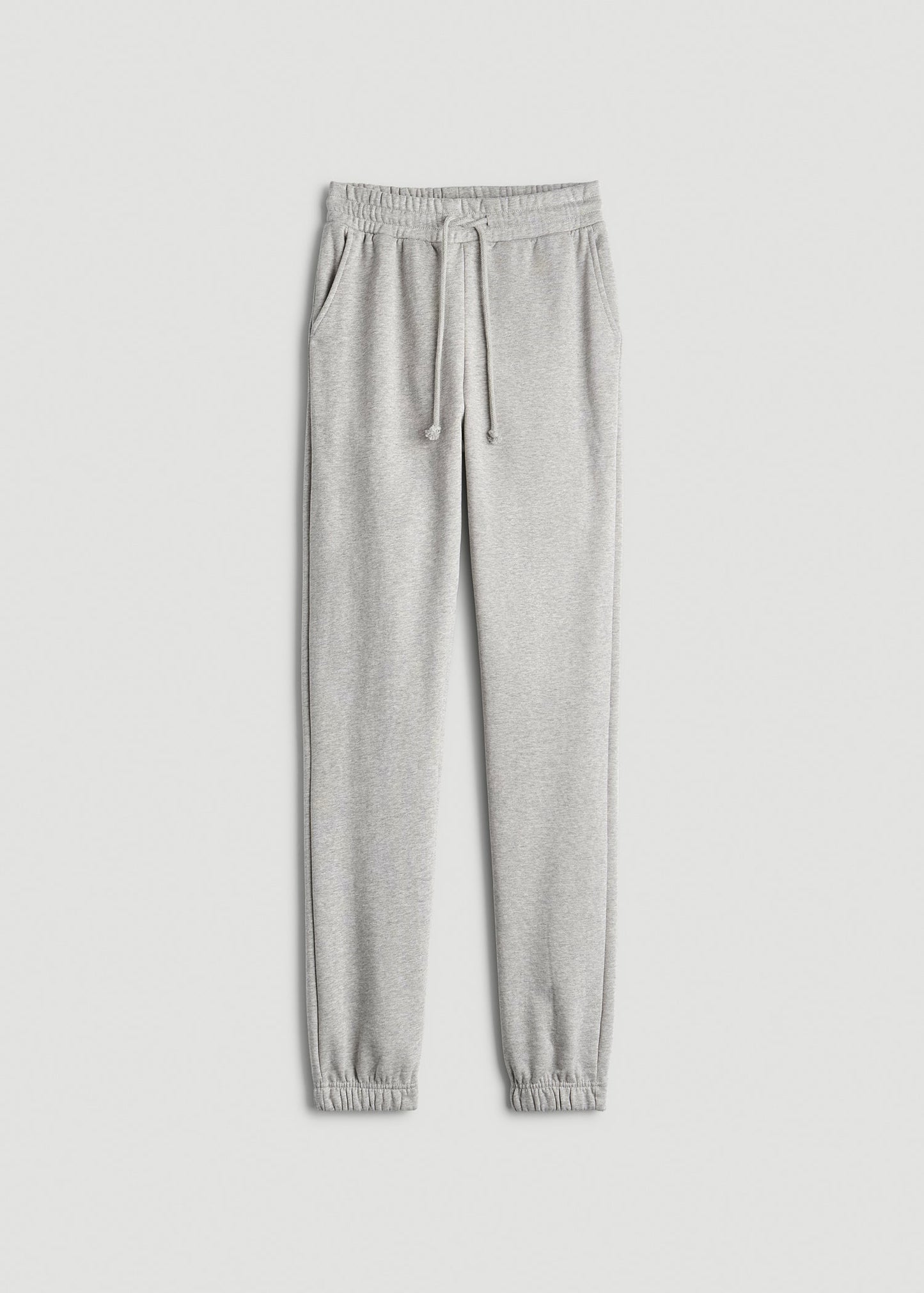 American Tall Women Wearever Fleece Slim Fit High-Waisted Garment Dye Sweatpants for Tall Women in Grey Mix