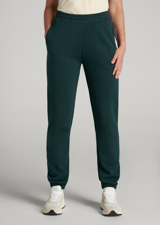 American Tall Women Wearever Fleece Relaxed Sweatpants for Tall Women in Emerald