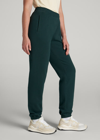 American Tall Women Wearever Fleece Relaxed Sweatpants for Tall Women in Emerald