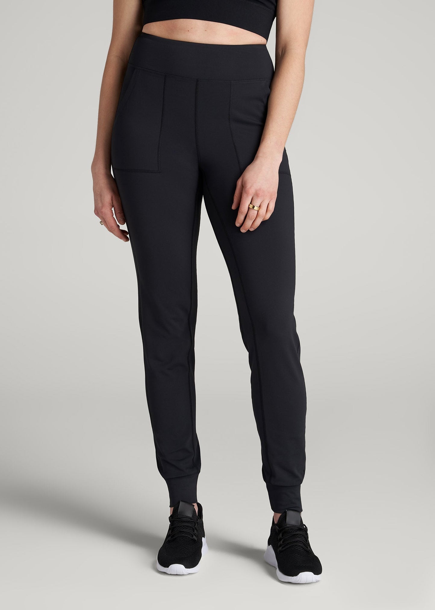 American Tall Women Balance Pocket Joggers for Tall Women in Black