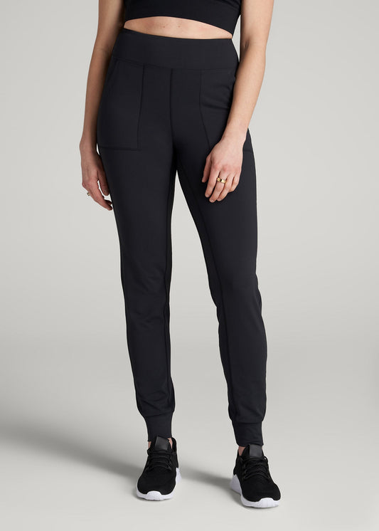 American Tall Women Balance Pocket Joggers for Tall Women in Black