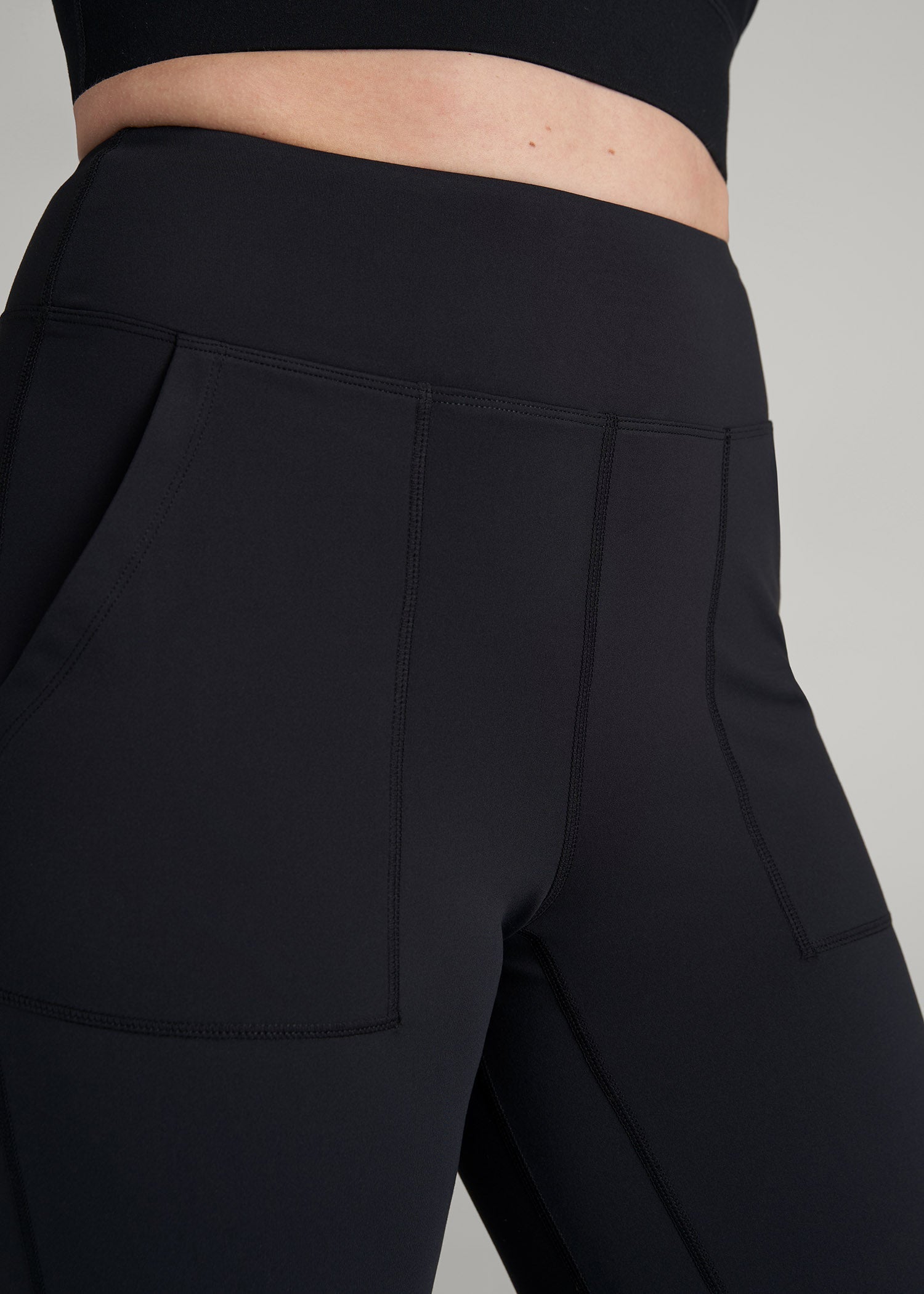 American Tall Women Balance Pocket Joggers for Tall Women in Black