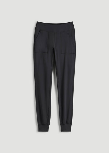 American Tall Women Balance Pocket Joggers for Tall Women in Black