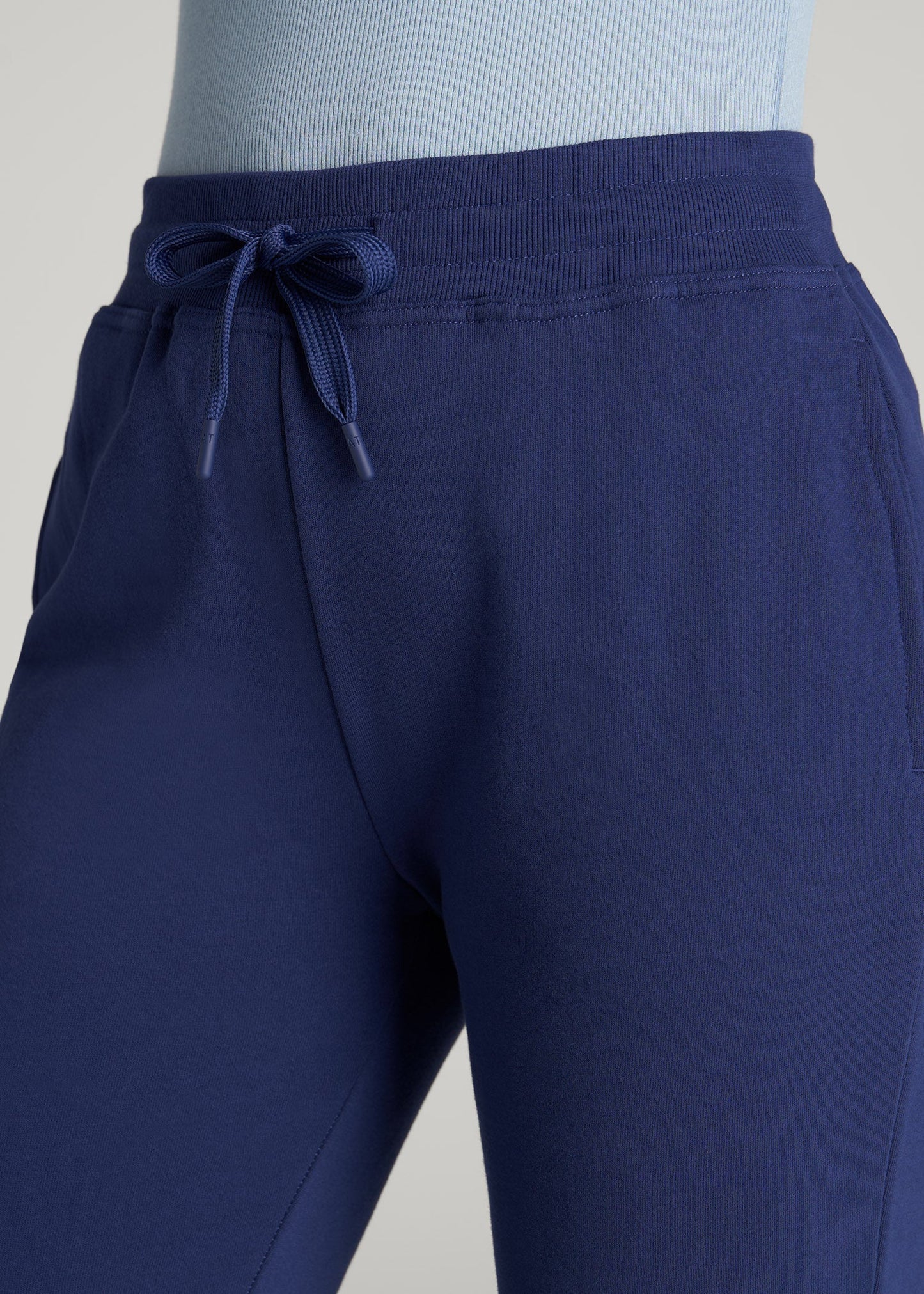 American Tall Women Wearever Fleece Open-Bottom Sweatpants for Tall Women in Midnight Blue
