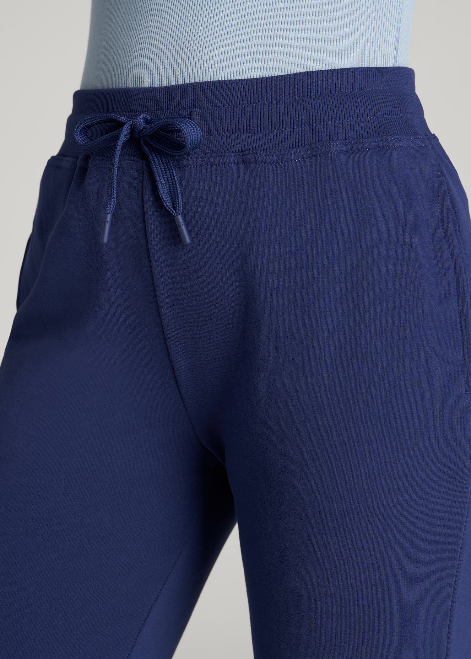 American Tall Women Wearever Fleece Open-Bottom Sweatpants for Tall Women in Midnight Blue