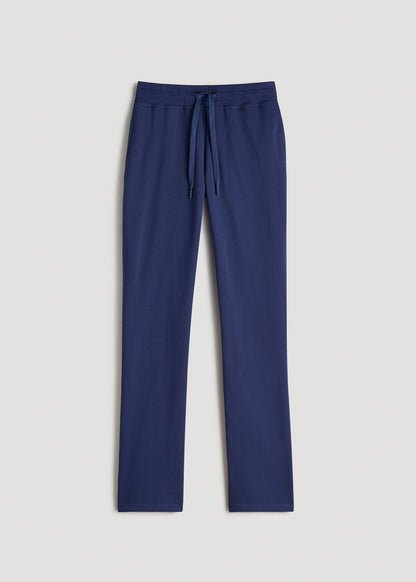 American Tall Women Wearever Fleece Open-Bottom Sweatpants for Tall Women in Midnight Blue