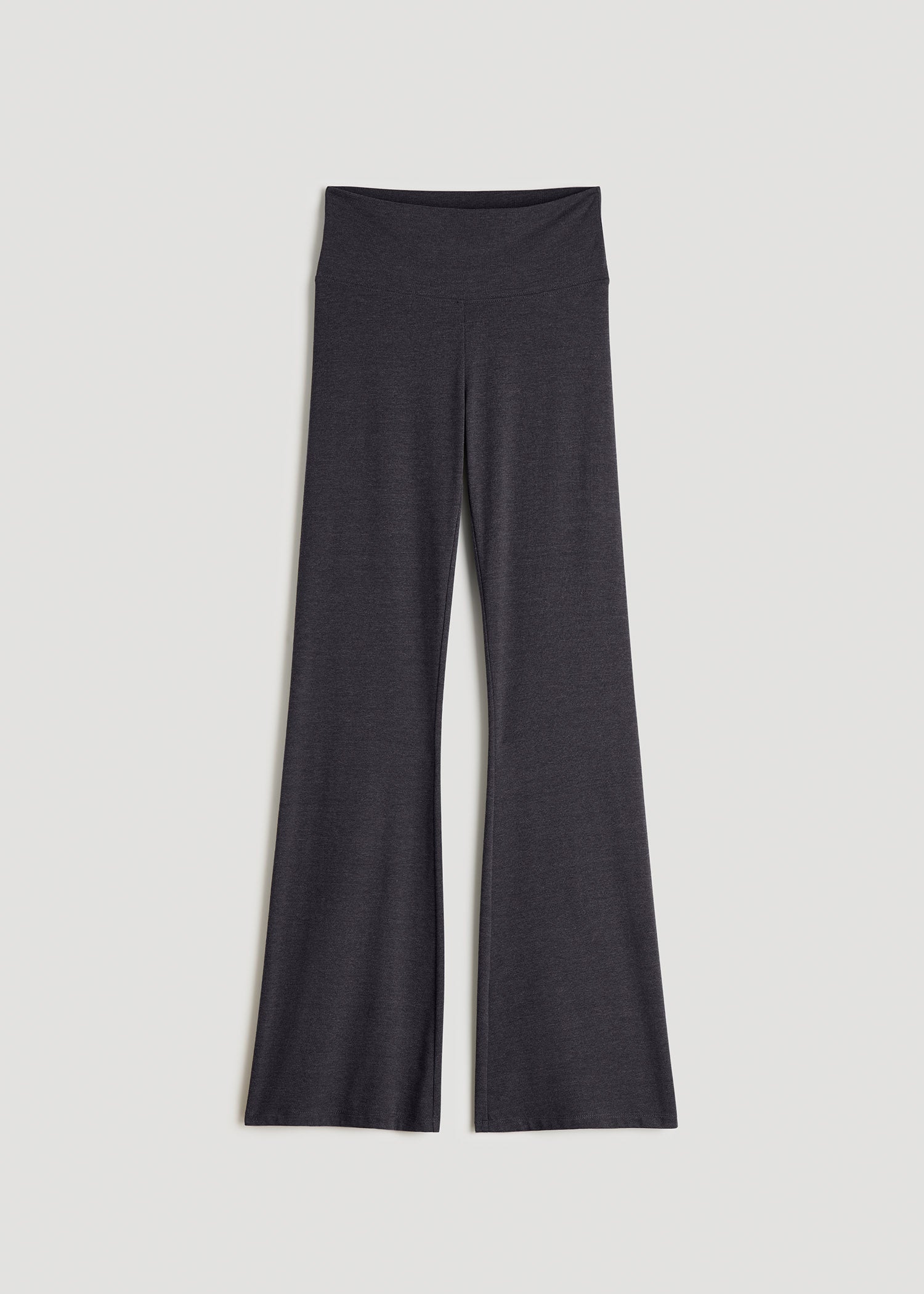 American Tall Women Cotton Flare Leggings for Tall Women in Shadow Grey Mix
