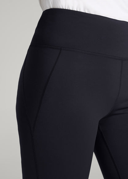 American Tall Women Fleece-Lined Leggings for Tall Women in Black