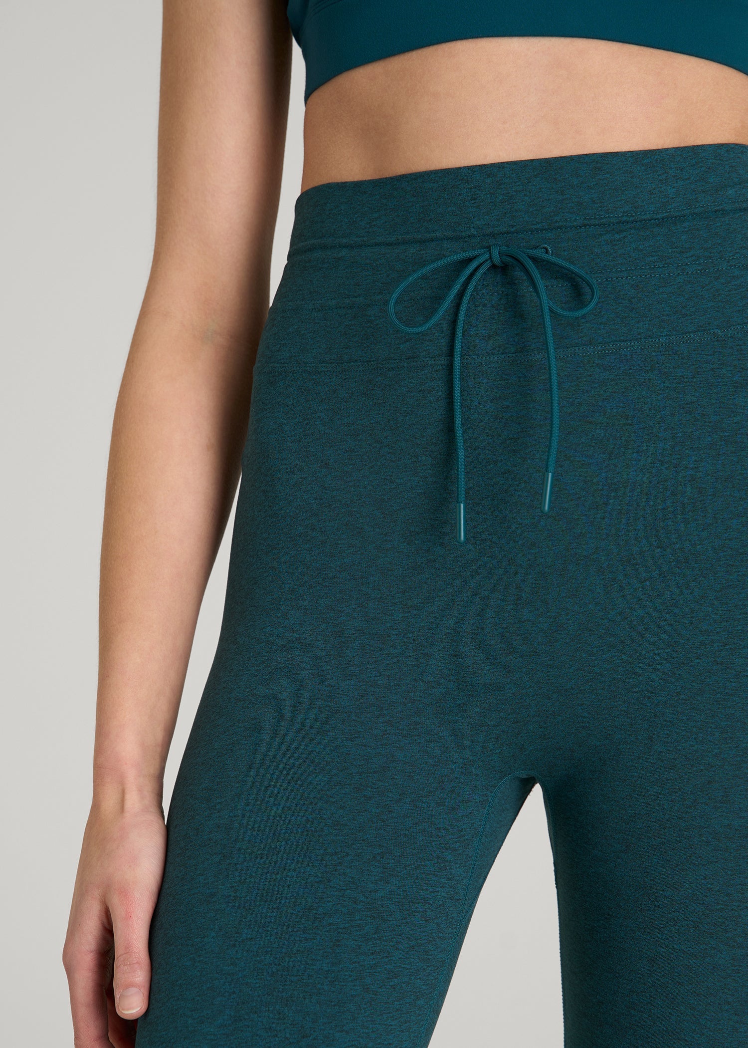 American Tall Women Ultra Soft Yoga Leggings for Tall Women in Deep Teal Mix