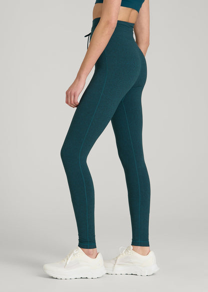 American Tall Women Ultra Soft Yoga Leggings for Tall Women in Deep Teal Mix