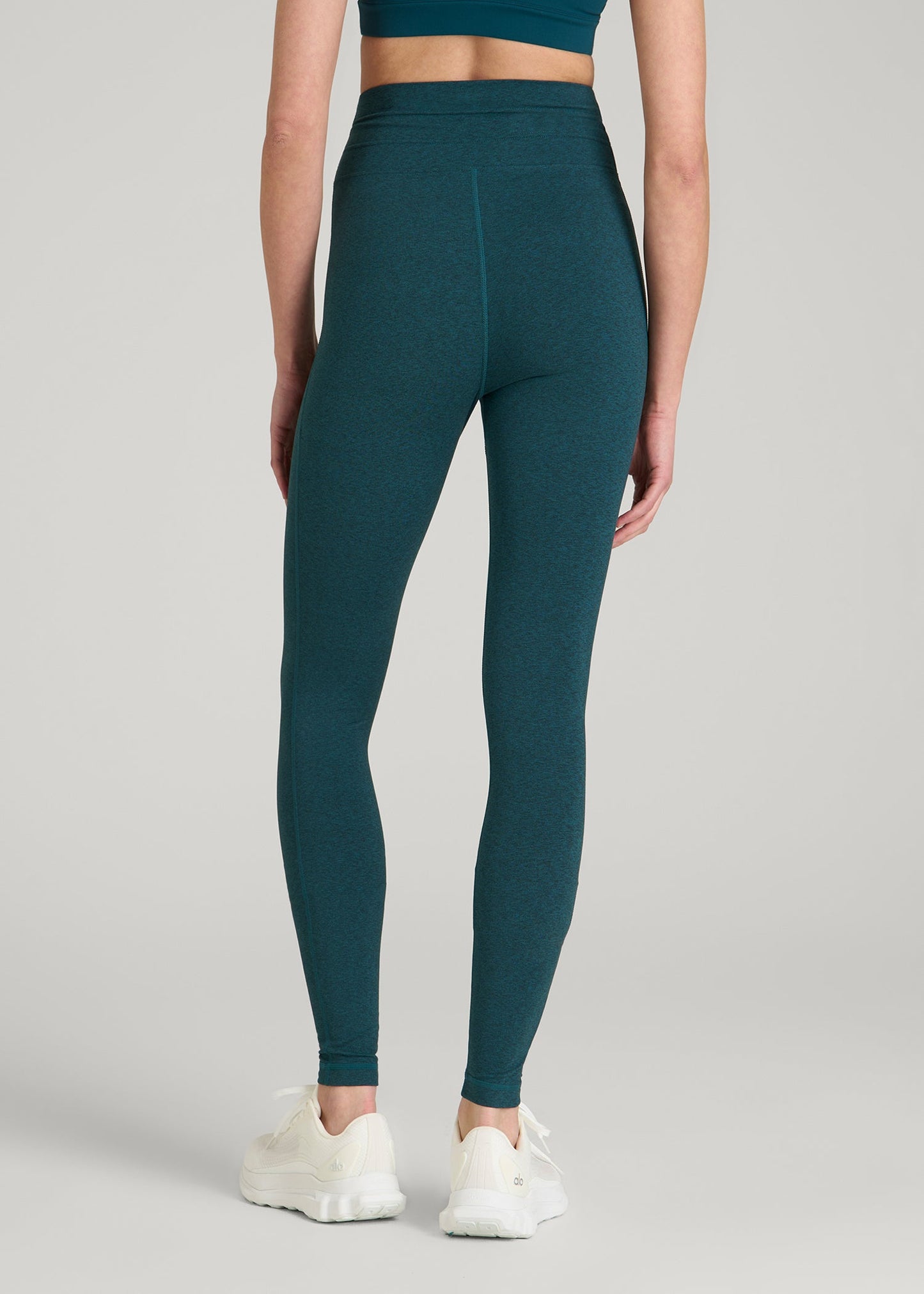 American Tall Women Ultra Soft Yoga Leggings for Tall Women in Deep Teal Mix
