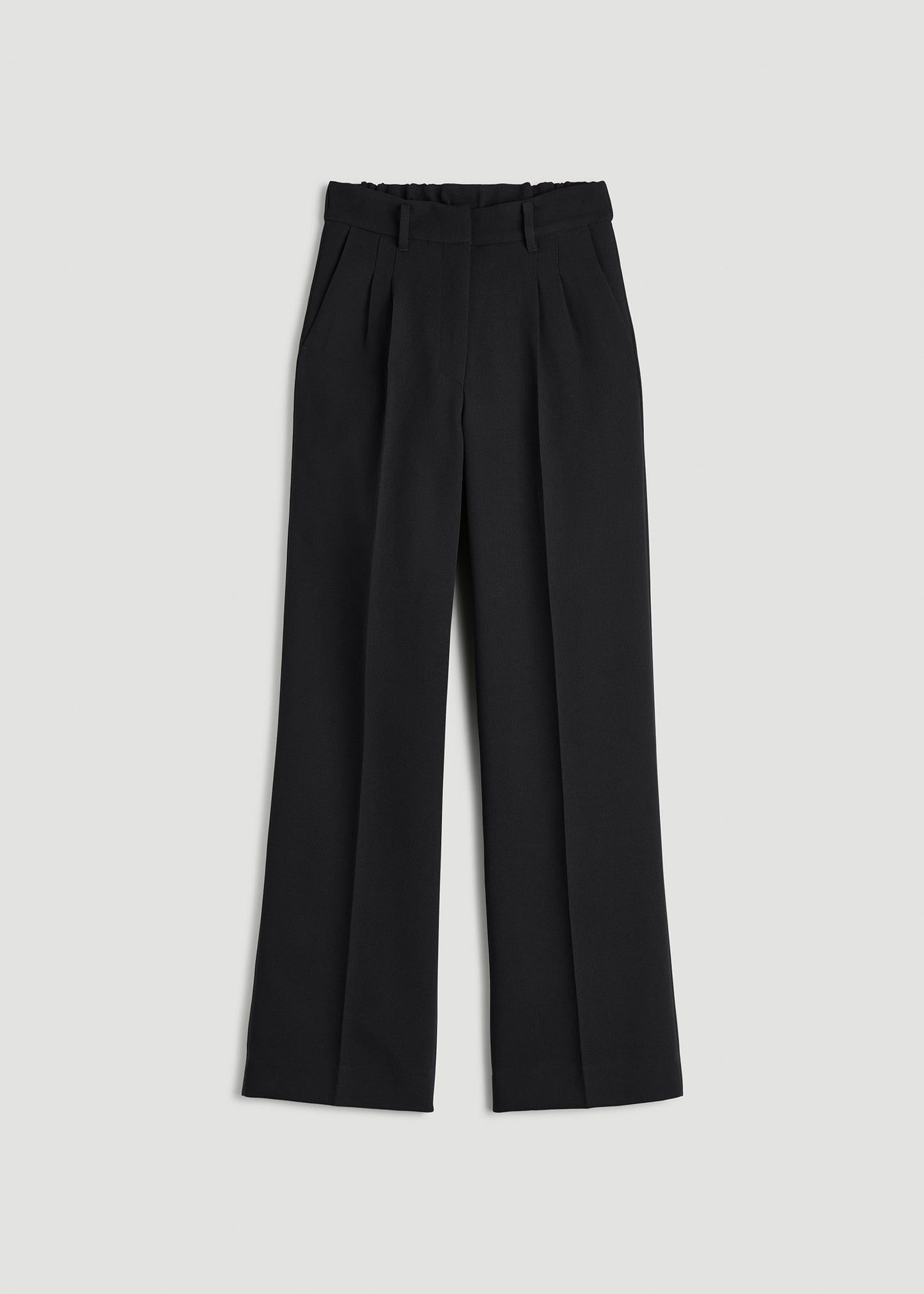 American Tall Women Wide Leg Pleated Dress Pants 2.0 for Tall Women in Black