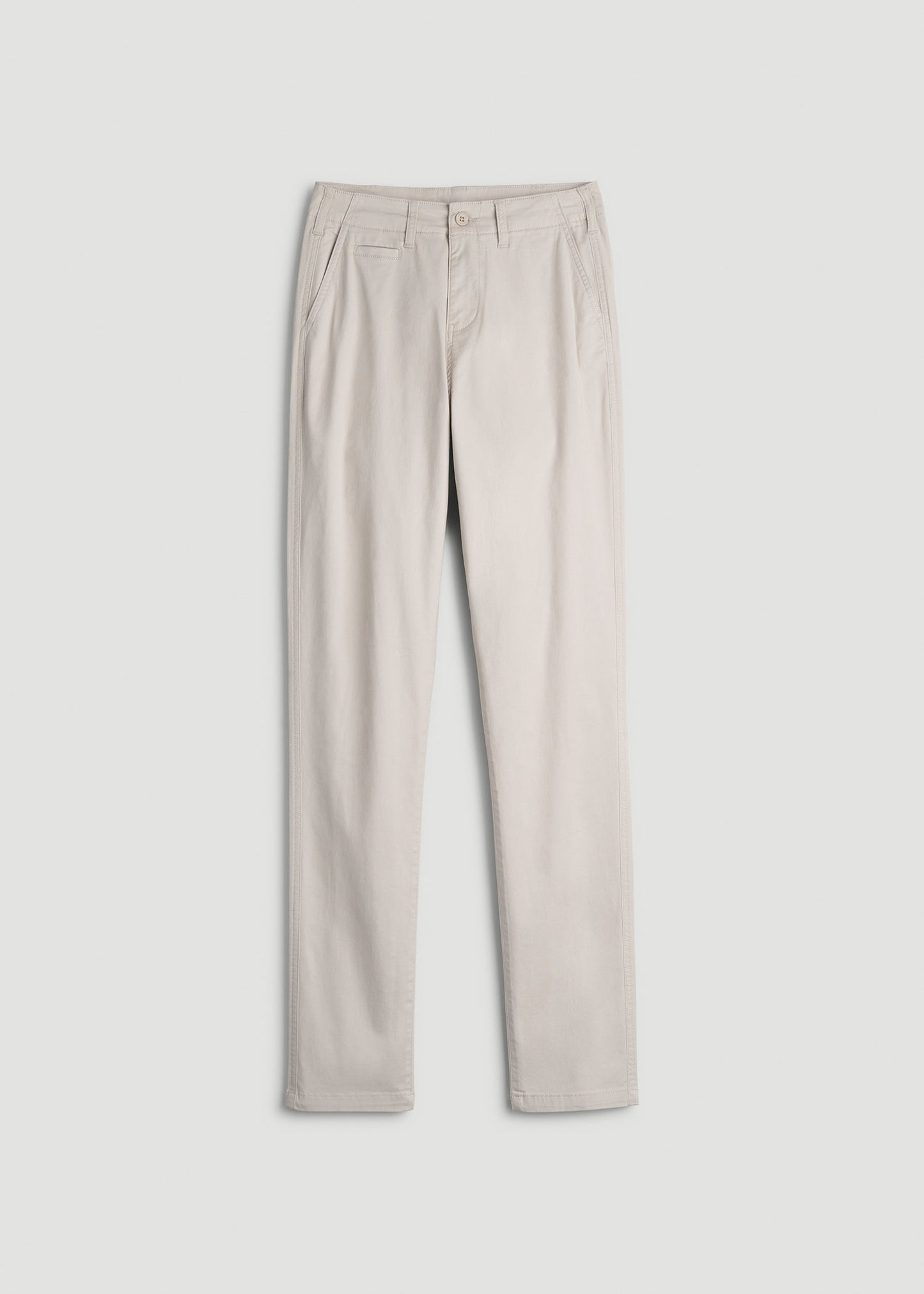 American Tall Women High Rise Tapered Chino Pants for Tall Women in Vanilla Latte