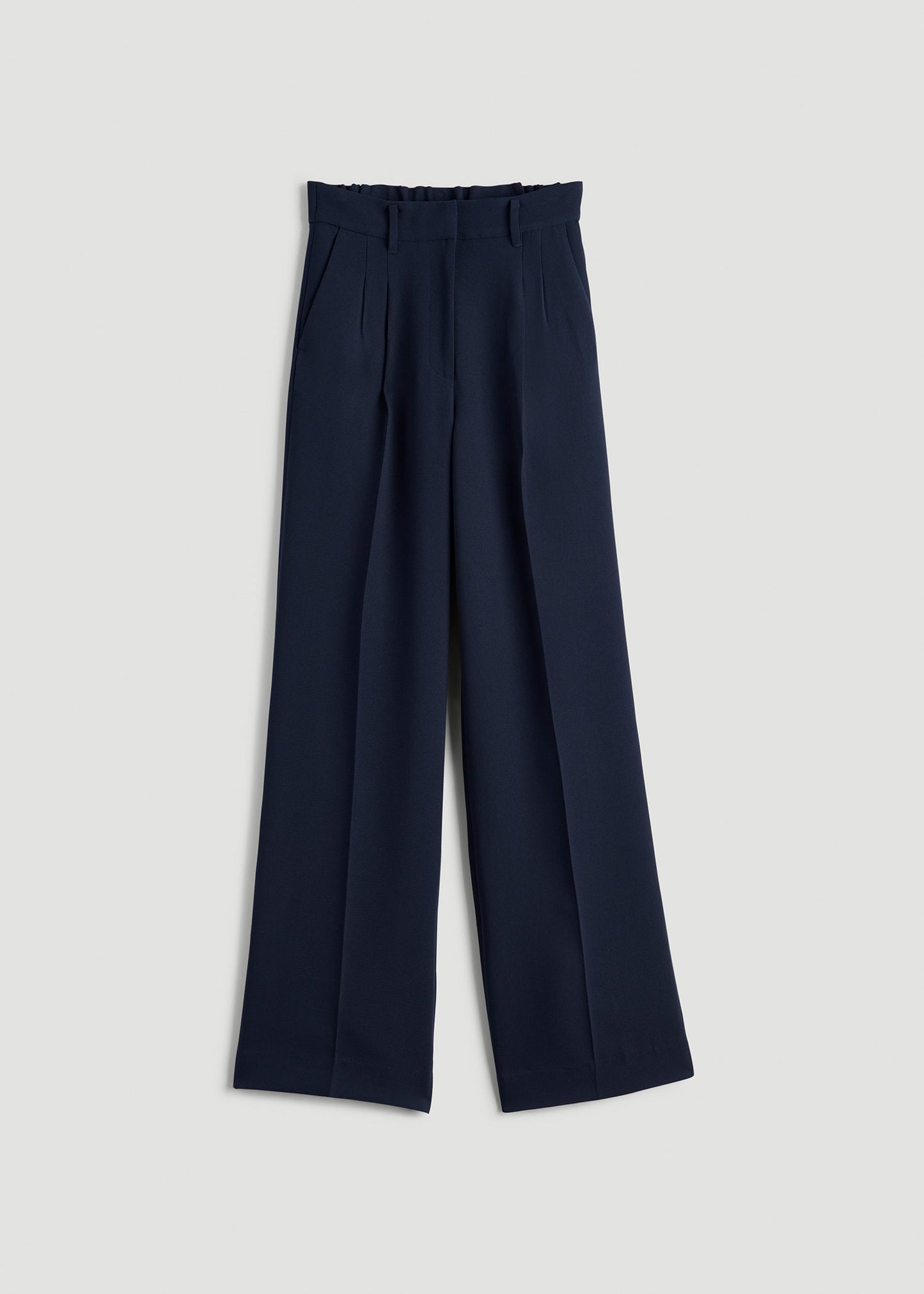American Tall Women Wide Leg Pleated Dress Pants 2.0 for Tall Women in Navy