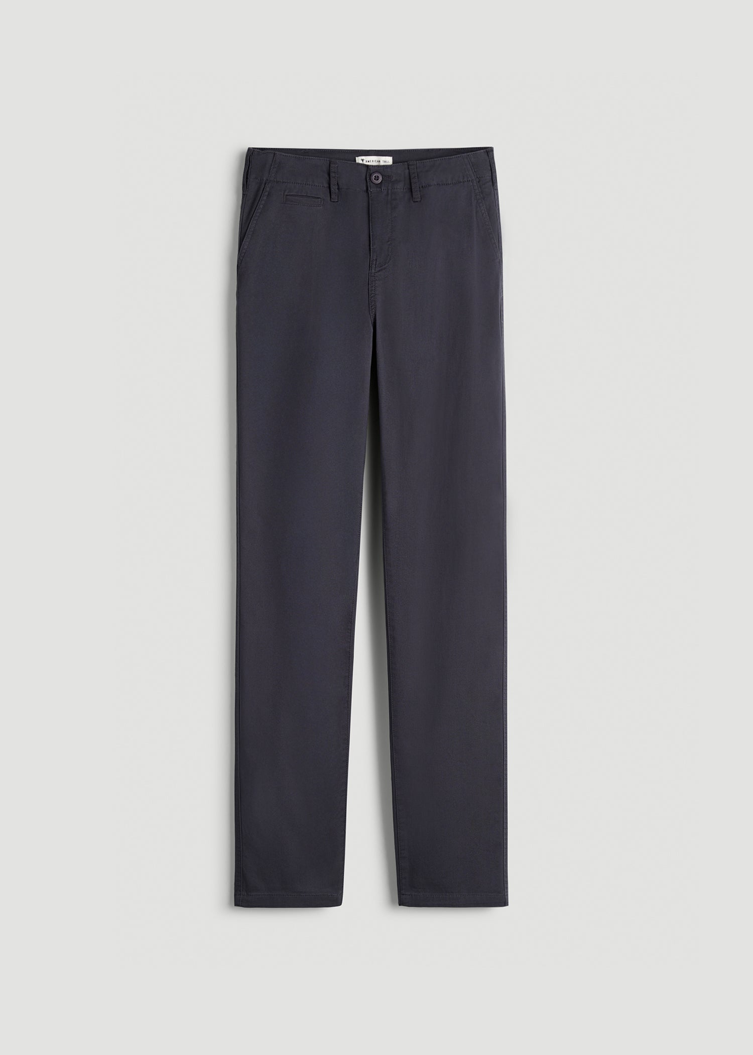American Tall Women High Rise Tapered Chino Pants for Tall Women in Charcoal Rinse