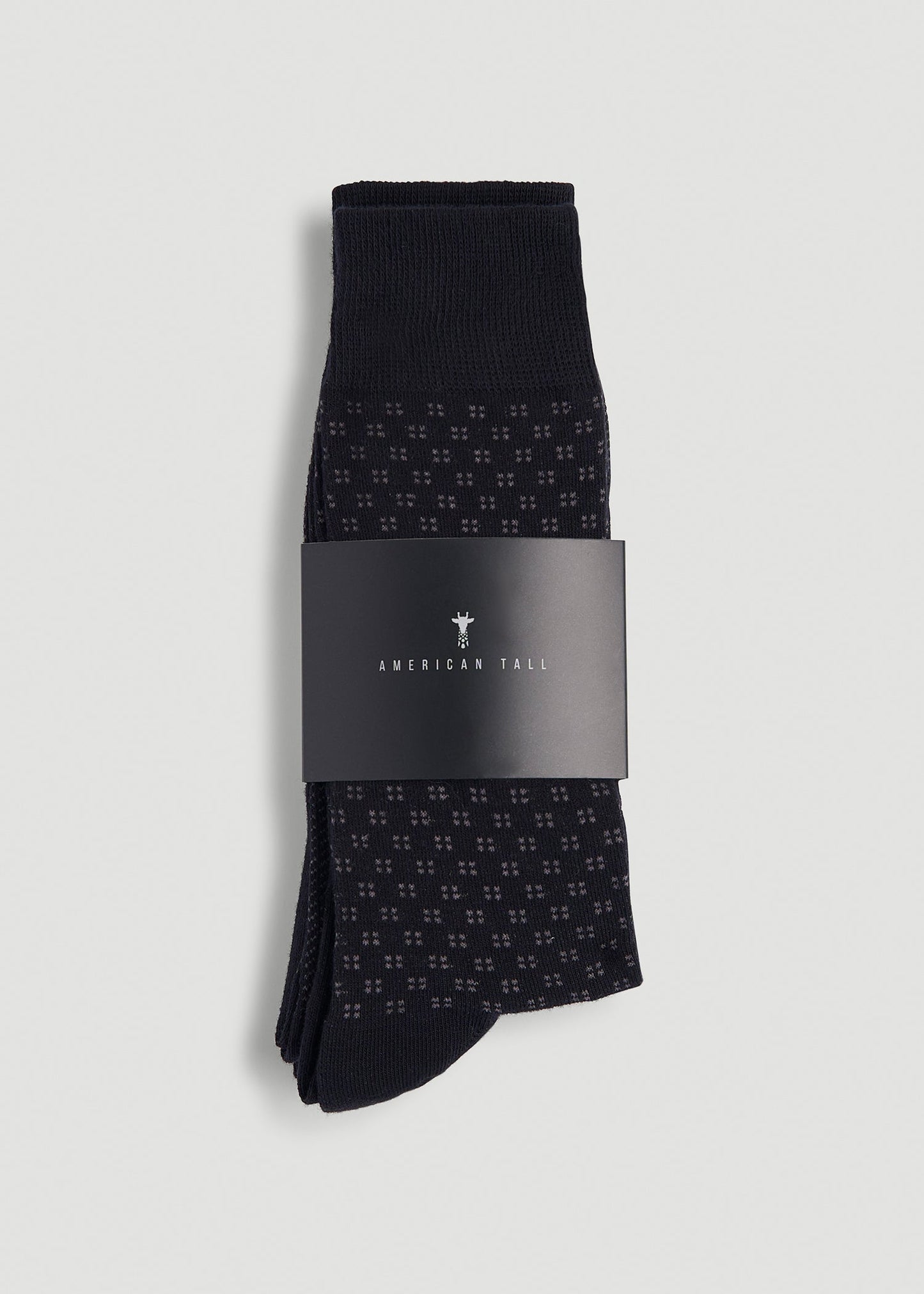 American Tall Men Dress Socks Size 14 to 17 (3-Pack) for Tall Men in Black