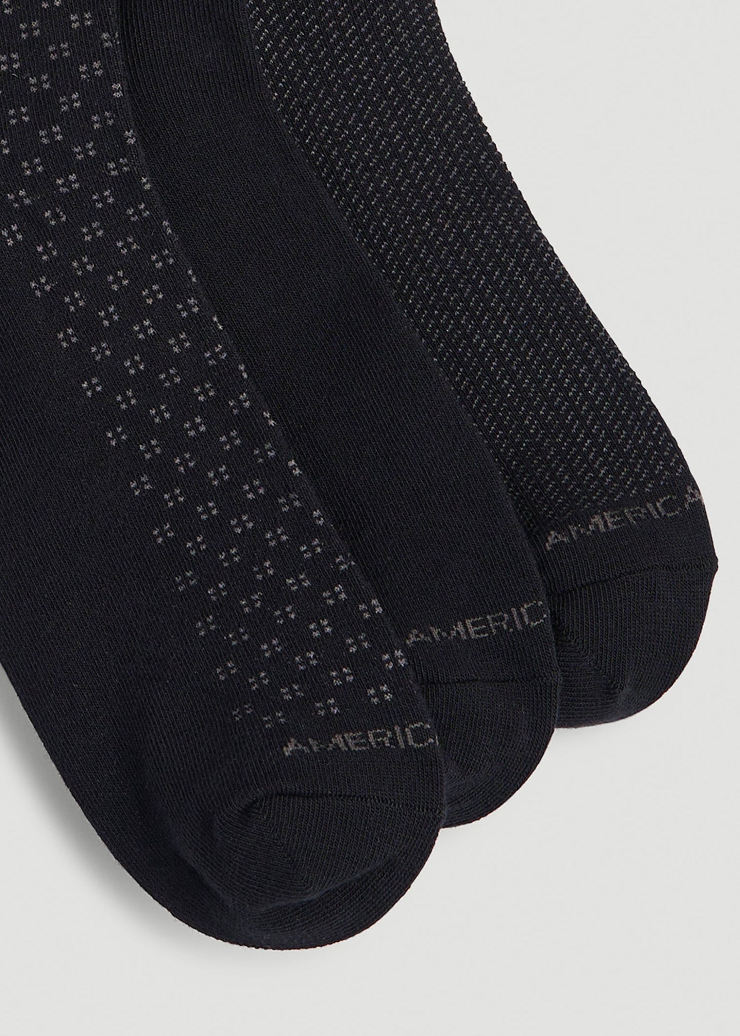 American Tall Men Dress Socks Size 14 to 17 (3-Pack) for Tall Men in Black