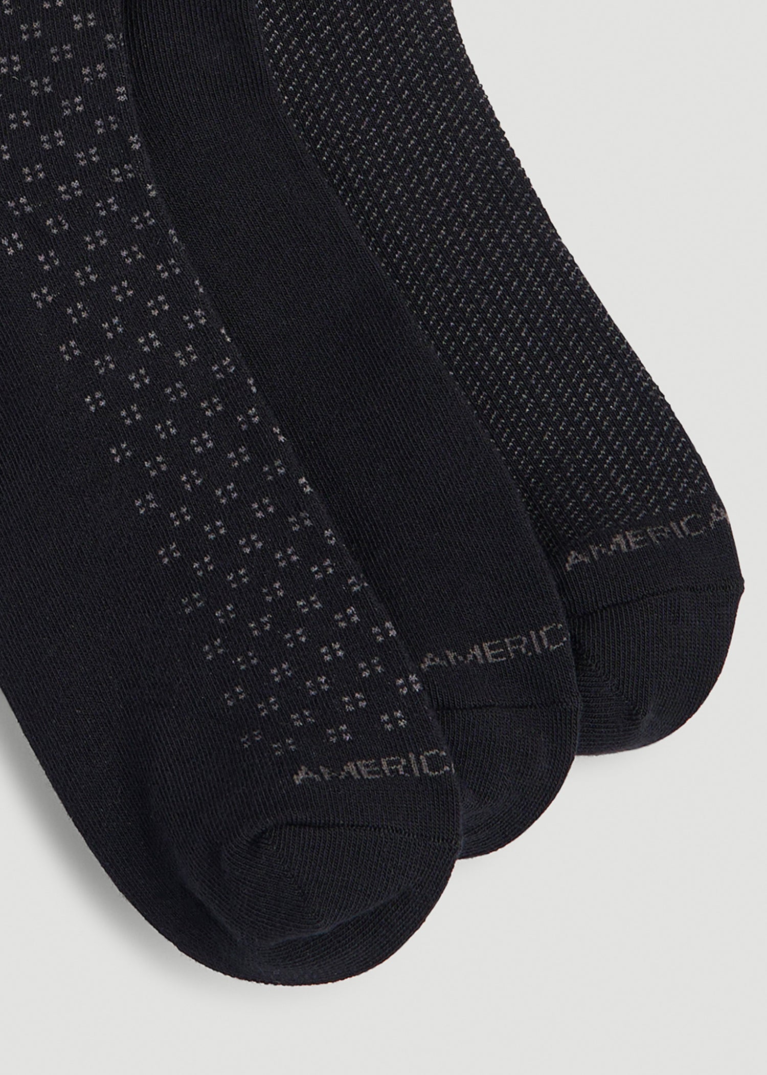 American Tall Men Dress Socks Size 14 to 17 (3-Pack) for Tall Men in Black