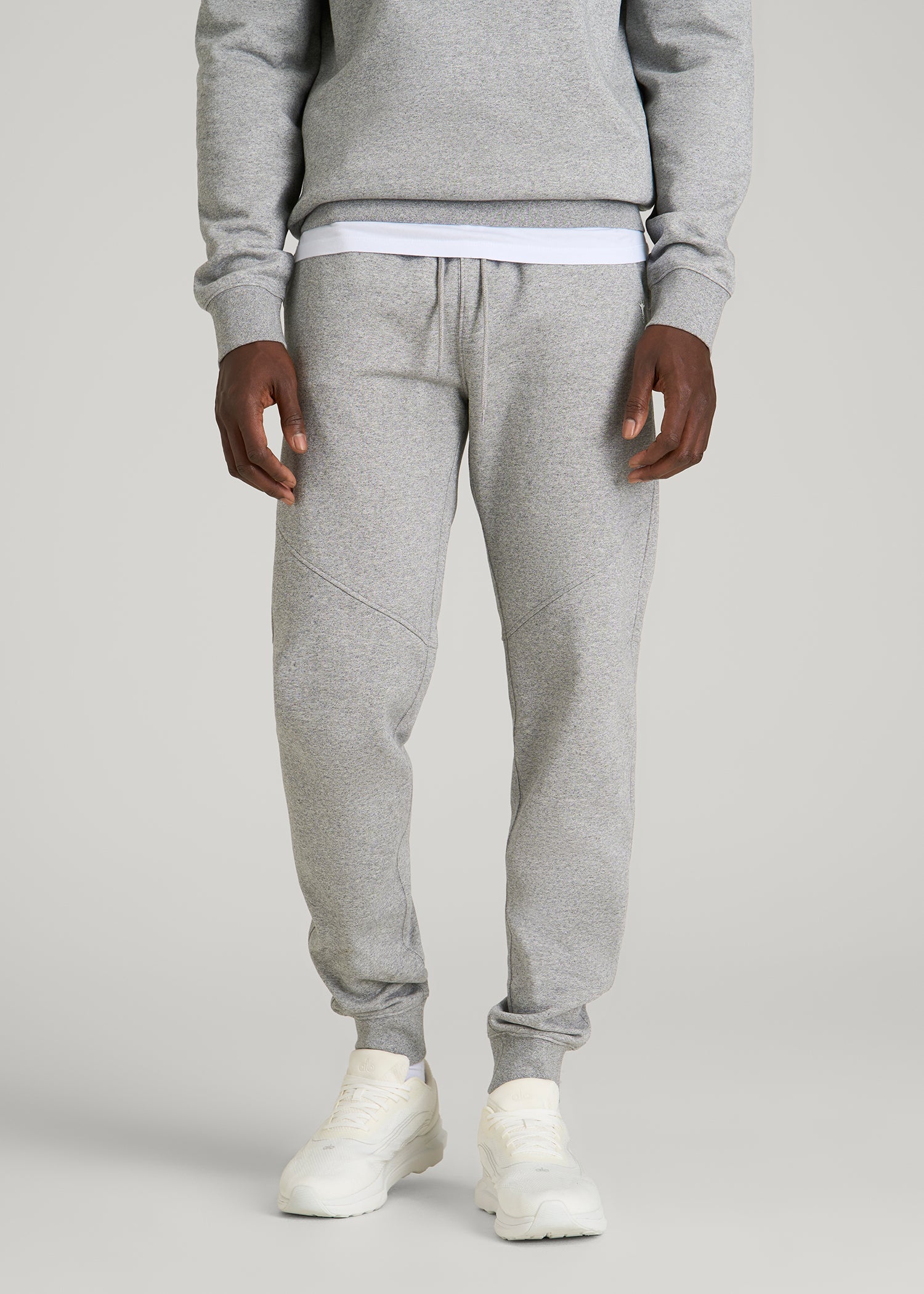 American Tall Men Core Motion Fleece Jogger for Tall Men in Heathered Grey