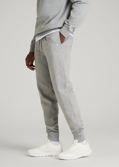 American Tall Men Core Motion Fleece Jogger for Tall Men in Heathered Grey