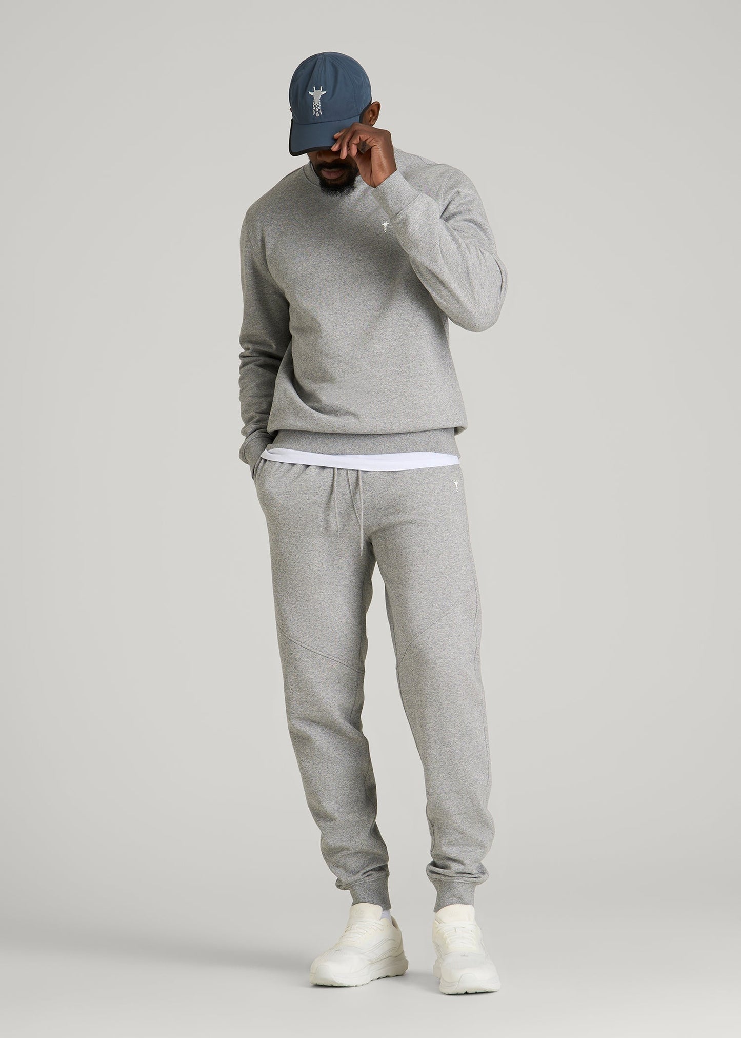 American Tall Men Core Motion Fleece Jogger for Tall Men in Heathered Grey
