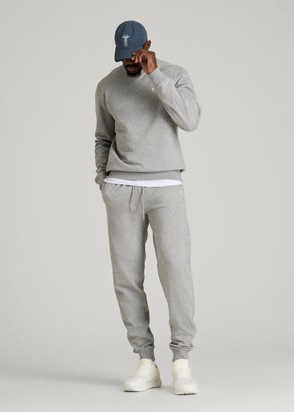 American Tall Men Core Motion Fleece Jogger for Tall Men in Heathered Grey