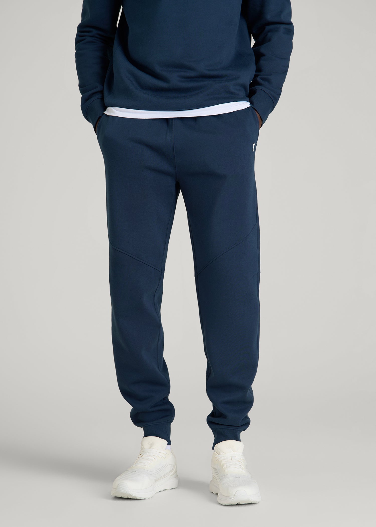 American Tall Men Core Motion Fleece Jogger for Tall Men in Navy Blue
