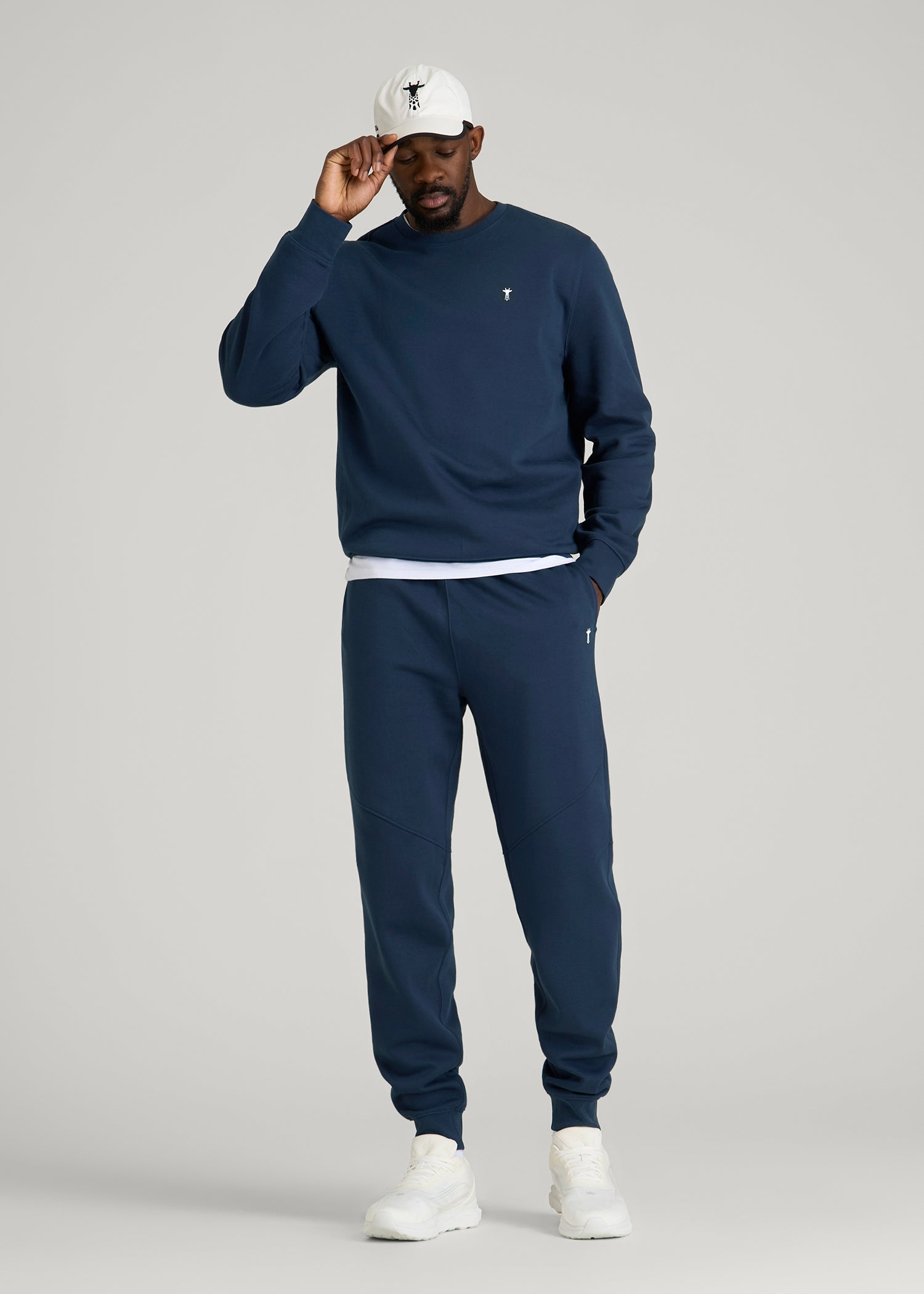 American Tall Men Core Motion Fleece Jogger for Tall Men in Navy Blue