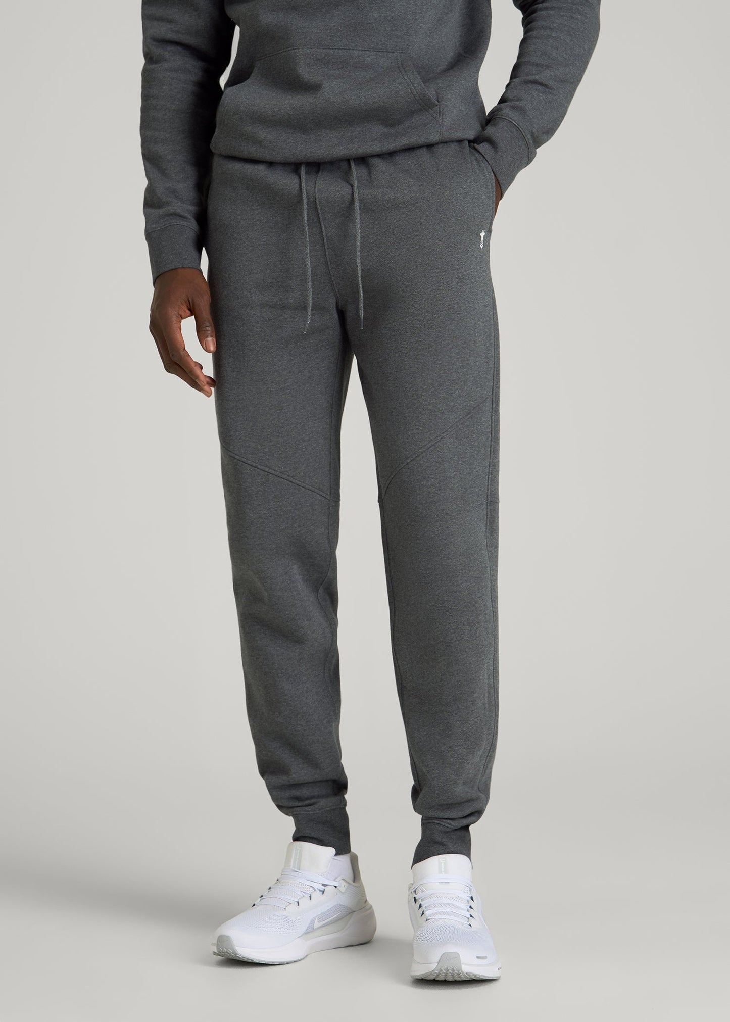 American Tall Men Core Motion Fleece Jogger for Tall Men in Charcoal Mix