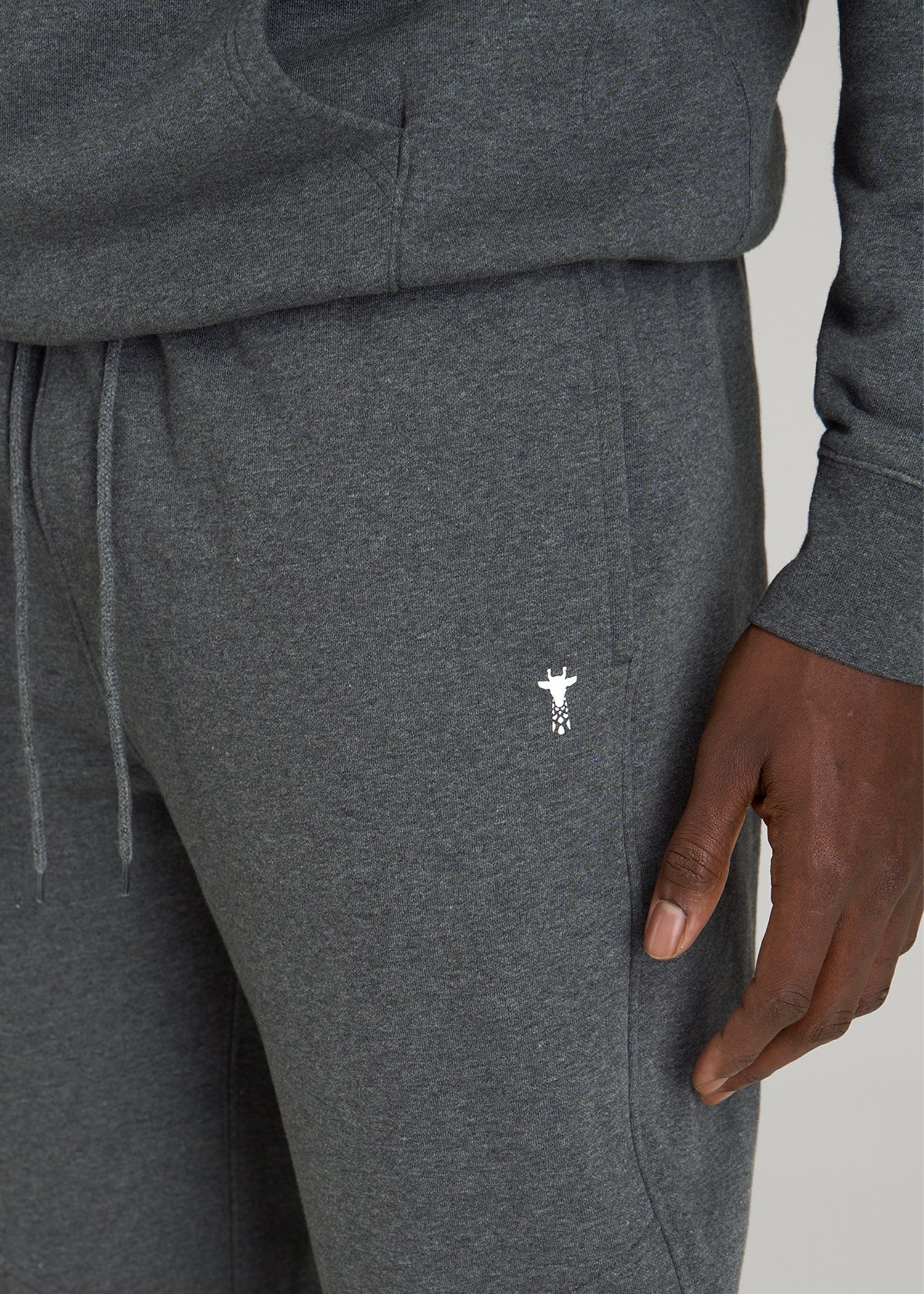 American Tall Men Core Motion Fleece Jogger for Tall Men in Charcoal Mix