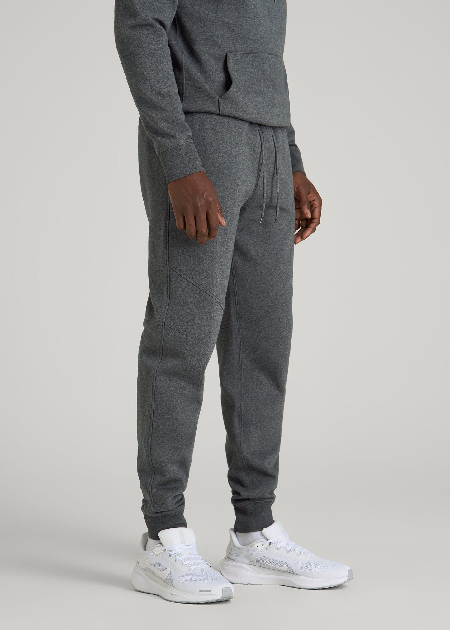 American Tall Men Core Motion Fleece Jogger for Tall Men in Charcoal Mix