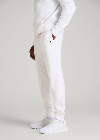 American Tall Men Core Motion Fleece Jogger for Tall Men in White